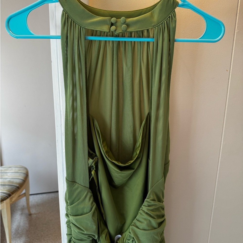 NWT Never Worn Abercrombie & Fitch Green Backless Dress - Picture 3 of 5
